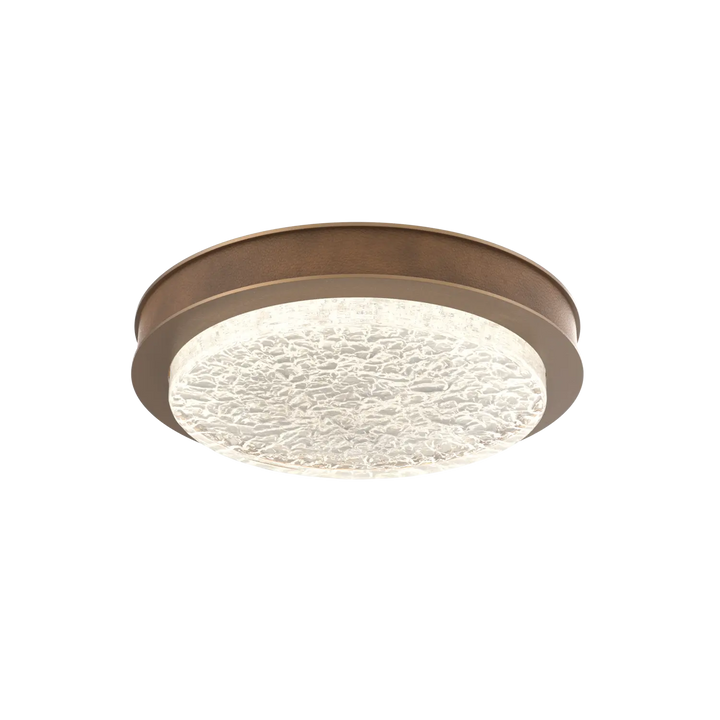 Hammerton Studio Iris Large Sconce / Flush Mount Novel Brass / Nutmeg Leather