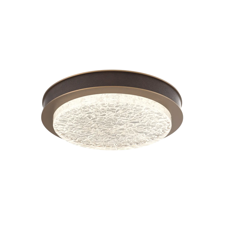 Hammerton Studio Iris Large Sconce / Flush Mount Novel Brass / Cocoa Leather