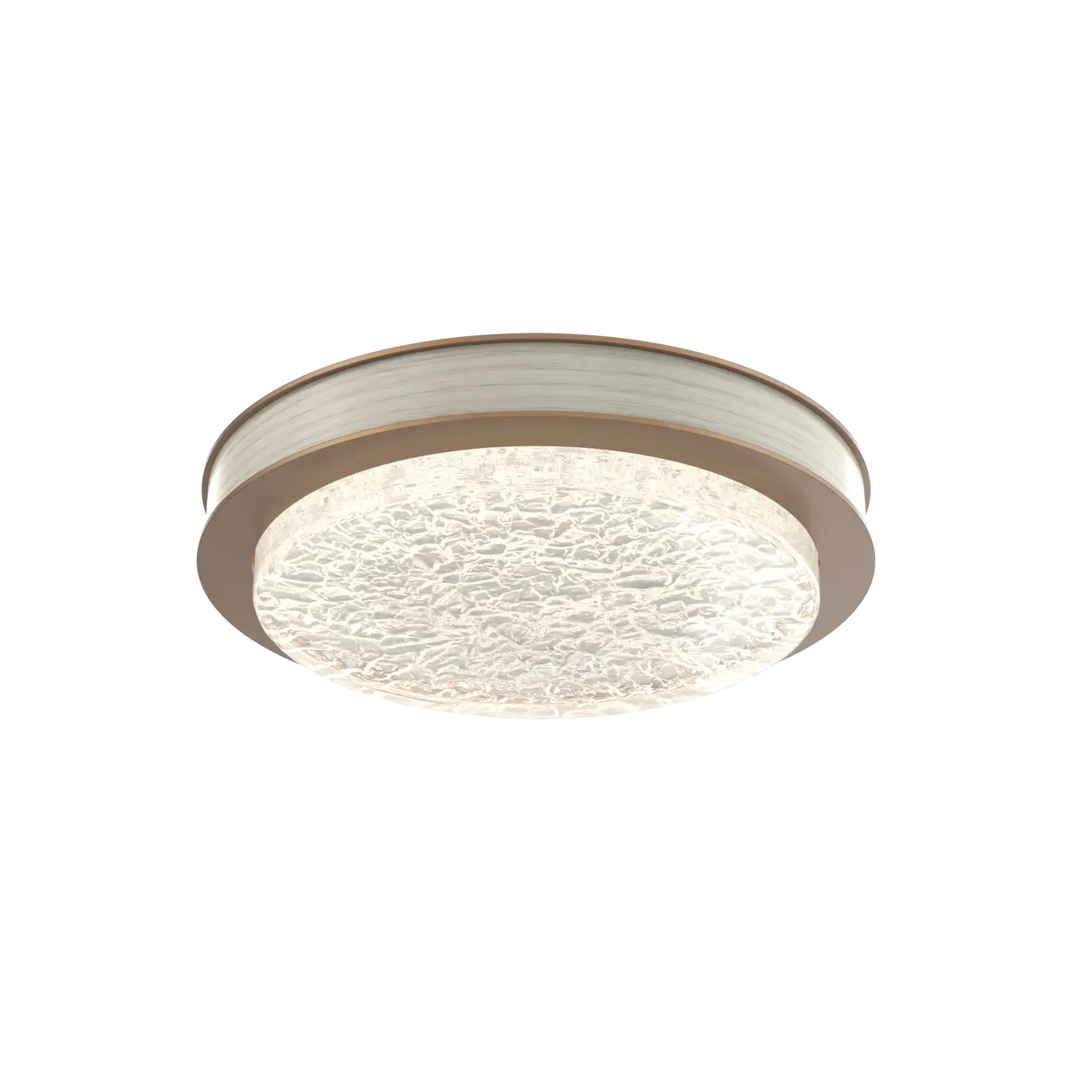 Hammerton Studio Iris Large Sconce / Flush Mount Novel Brass / Light Oak Wood