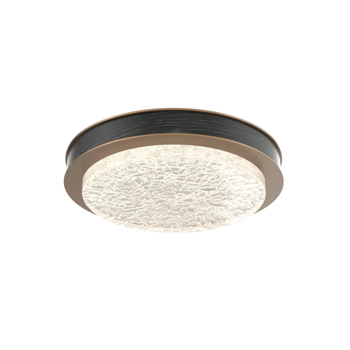 Hammerton Studio Iris Large Sconce / Flush Mount Novel Brass / Dark Oak Wood