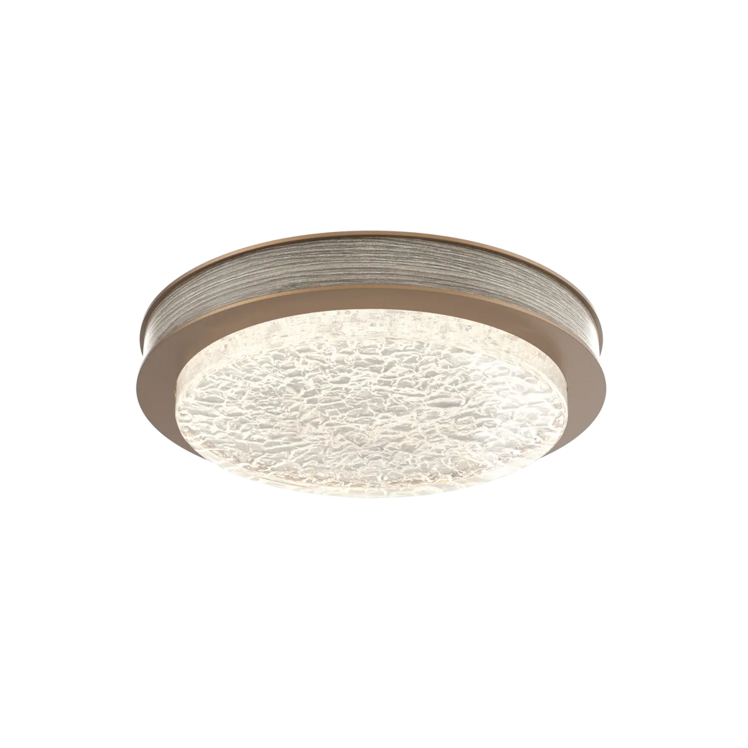 Hammerton Studio Iris Large Sconce / Flush Mount Novel Brass / Ash Wood