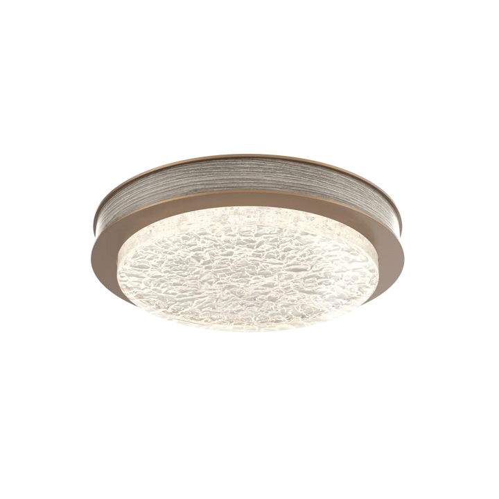 Hammerton Studio Iris Large Sconce / Flush Mount Novel Brass / Ash Wood