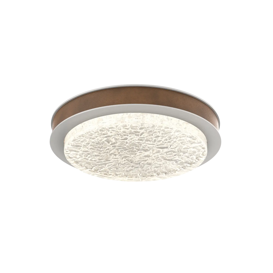 Hammerton Studio Iris Large Sconce / Flush Mount Salt White / Nutmeg Leather