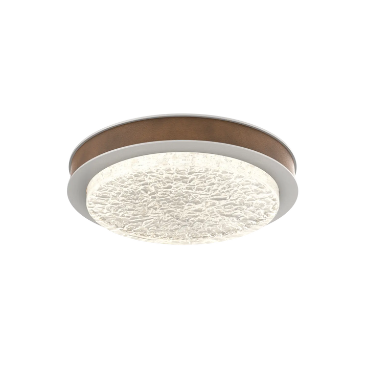 Hammerton Studio Iris Large Sconce / Flush Mount Salt White / Nutmeg Leather