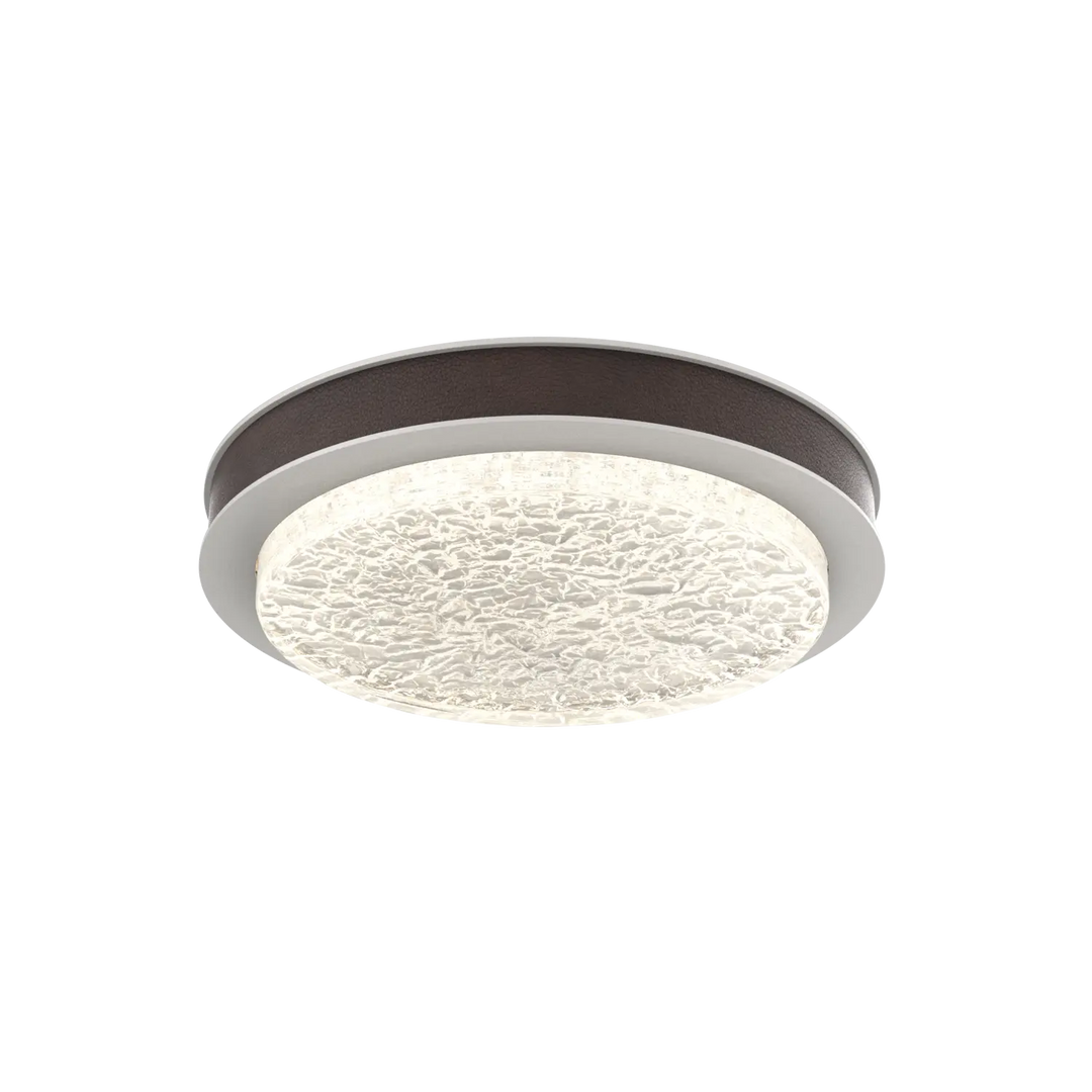 Hammerton Studio Iris Large Sconce / Flush Mount Salt White / Cocoa Leather