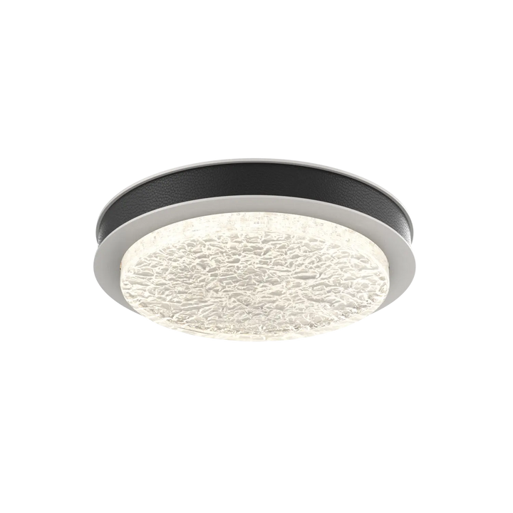 Hammerton Studio Iris Large Sconce / Flush Mount Salt White / Licorice Leather