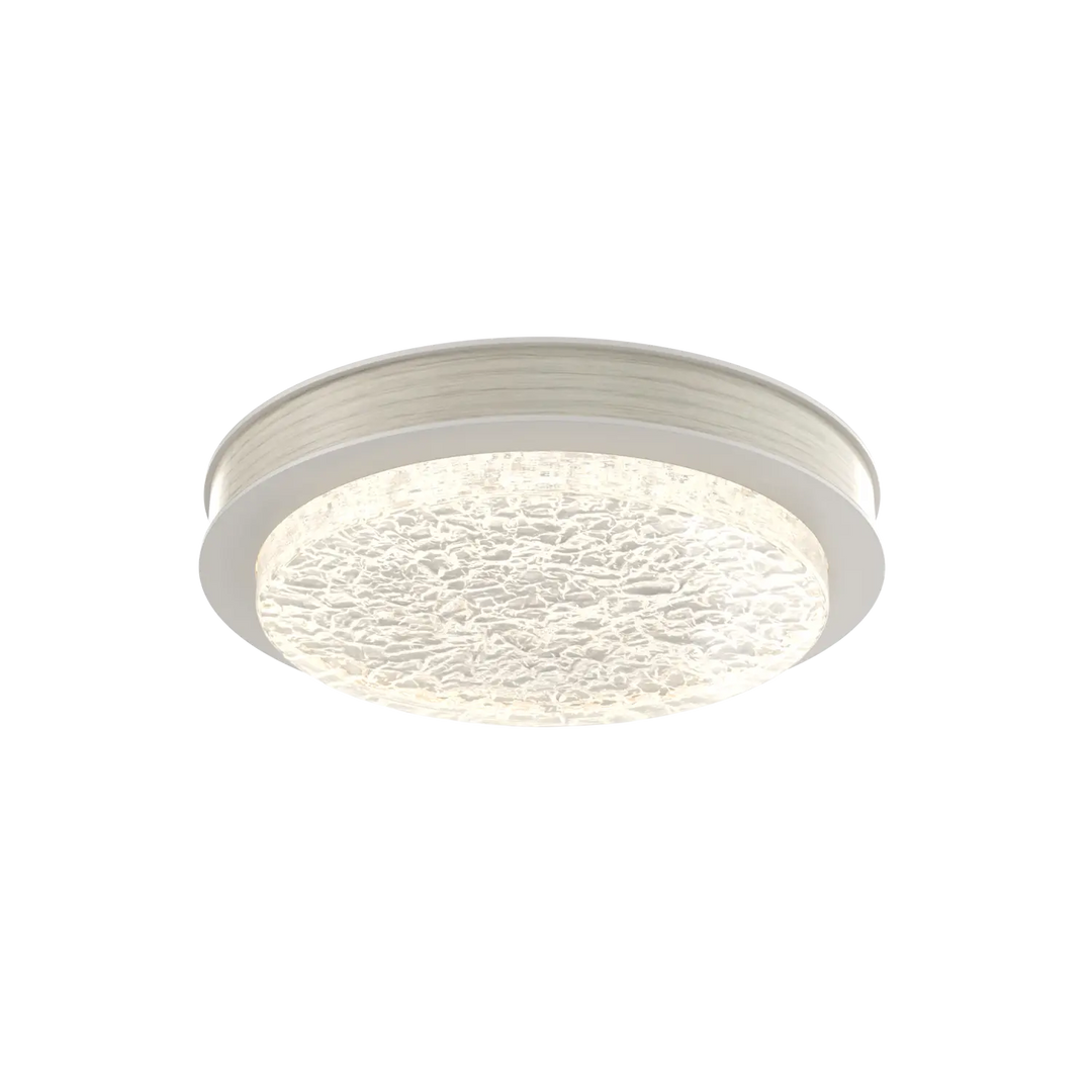 Hammerton Studio Iris Large Sconce / Flush Mount Salt White / Light Oak Wood