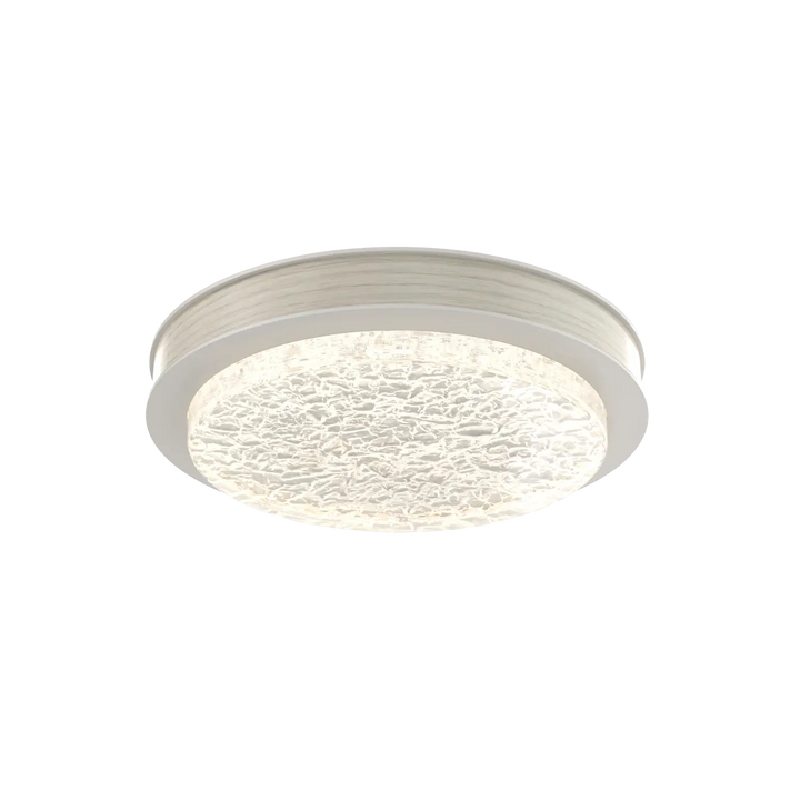 Hammerton Studio Iris Large Sconce / Flush Mount Salt White / Light Oak Wood