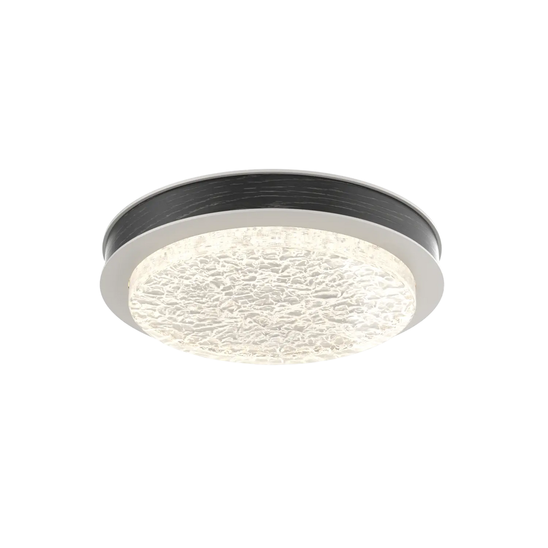 Hammerton Studio Iris Large Sconce / Flush Mount Salt White / Dark Oak Wood