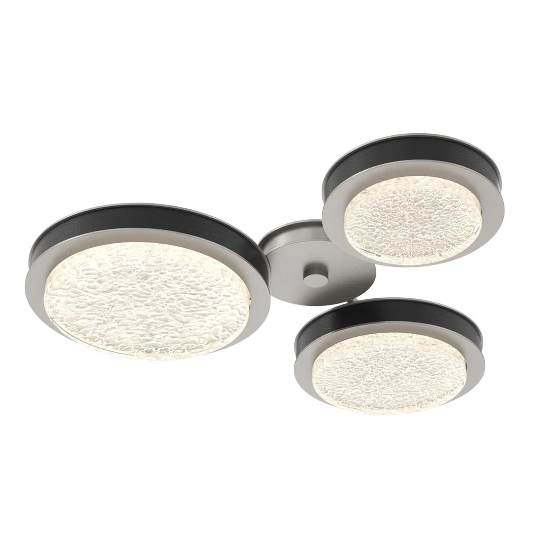 Hammerton Studio Iris Round Hub & Spoke Beige Silver / 3-Piece / Licorice Leather