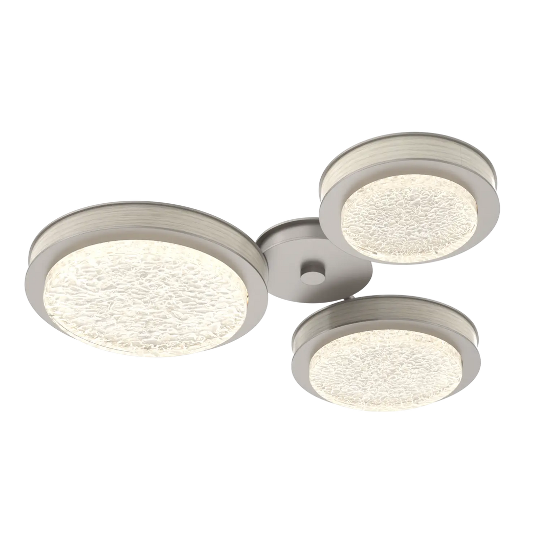 Hammerton Studio Iris Round Hub & Spoke Beige Silver / 3-Piece / Light Oak Wood
