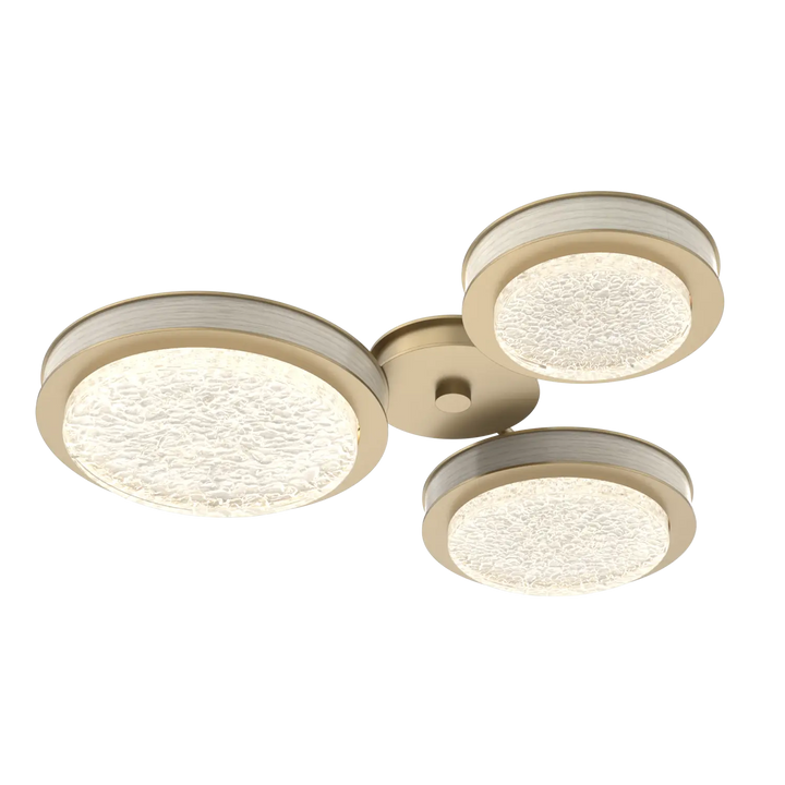 Hammerton Studio Iris Round Hub & Spoke Gilded Brass / 3-Piece / Light Oak Wood