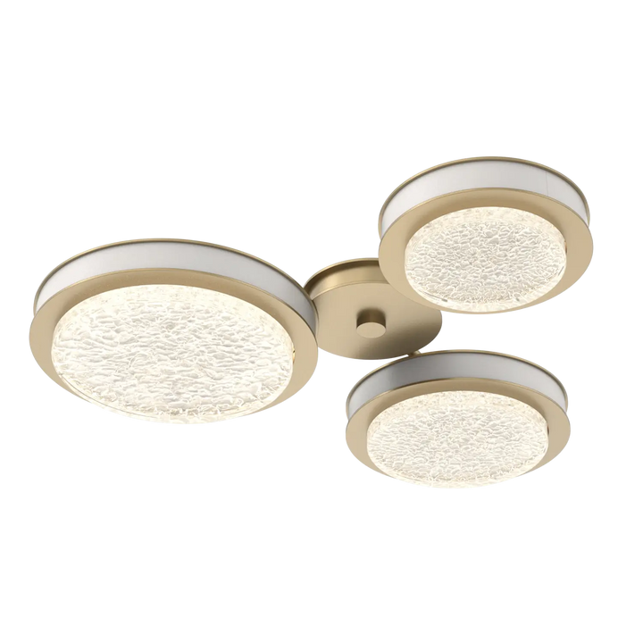 Hammerton Studio Iris Round Hub & Spoke Gilded Brass / 3-Piece / Salt White
