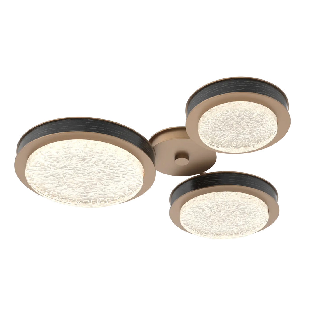 Hammerton Studio Iris Round Hub & Spoke Novel Brass / 3-Piece / Dark Oak Wood