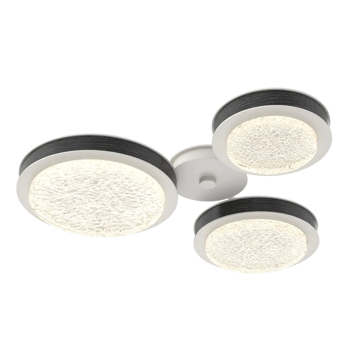 Hammerton Studio Iris Round Hub & Spoke Salt White / 3-Piece / Dark Oak Wood