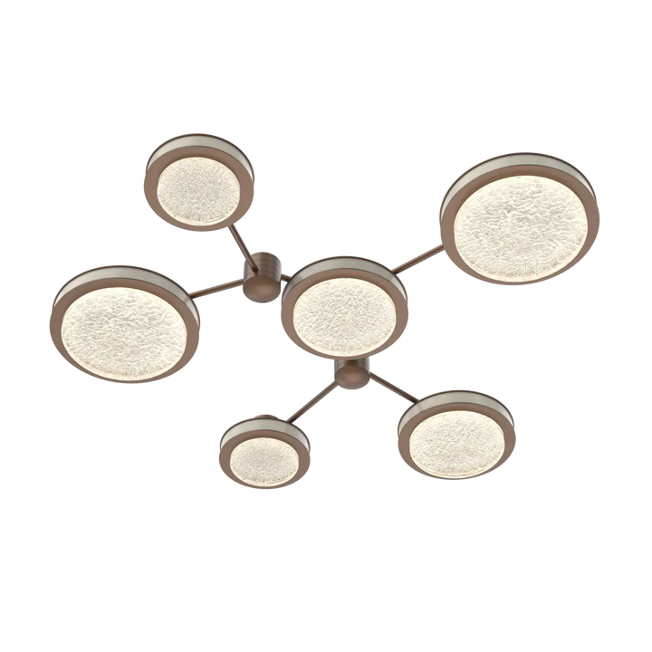 Hammerton Studio Iris Round Hub & Spoke Burnished Bronze / 6-Piece / Light Oak Wood