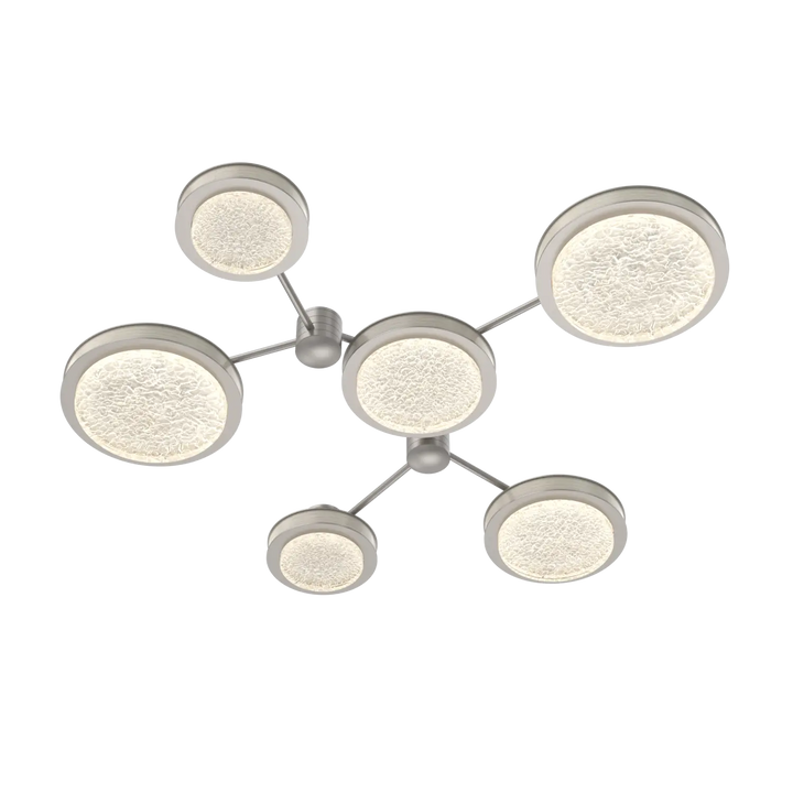 Hammerton Studio Iris Round Hub & Spoke Beige Silver / 6-Piece / Light Oak Wood