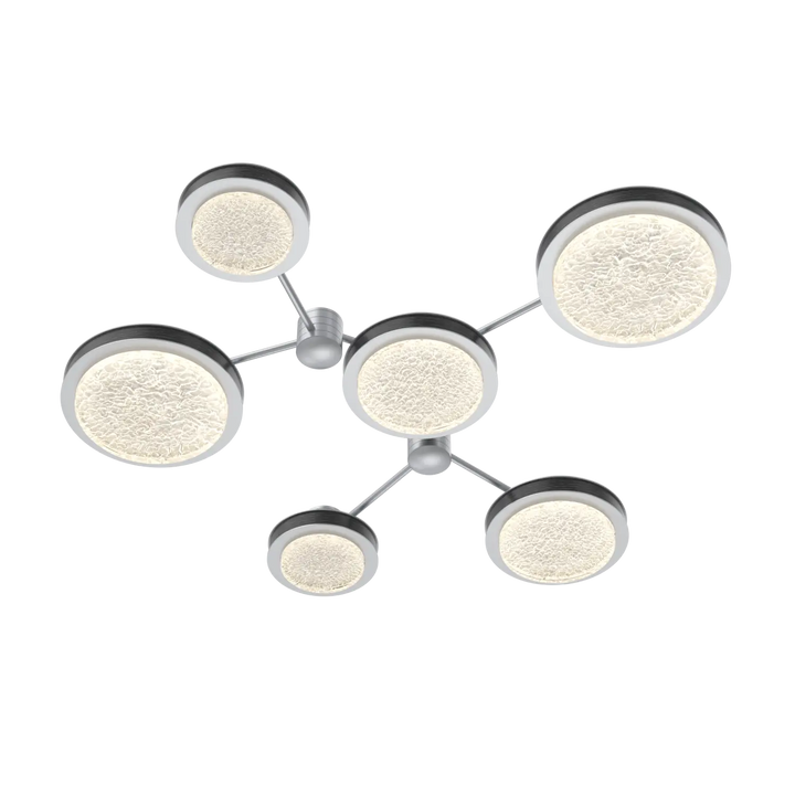 Hammerton Studio Iris Round Hub & Spoke Classic Silver / 6-Piece / Dark Oak Wood
