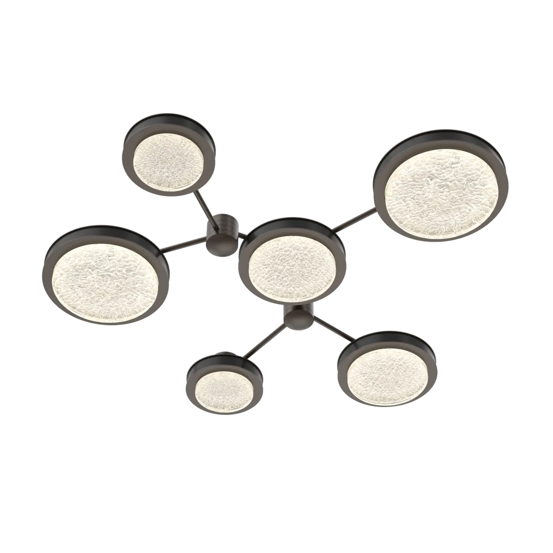 Hammerton Studio Iris Round Hub & Spoke Flat Bronze / 6-Piece / Licorice Leather