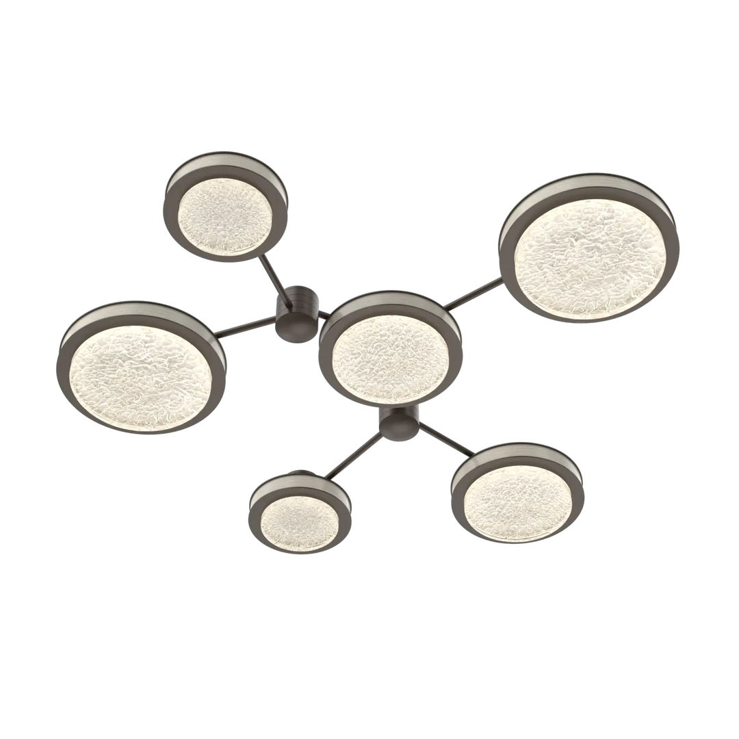 Hammerton Studio Iris Round Hub & Spoke Flat Bronze / 6-Piece / Light Oak Wood