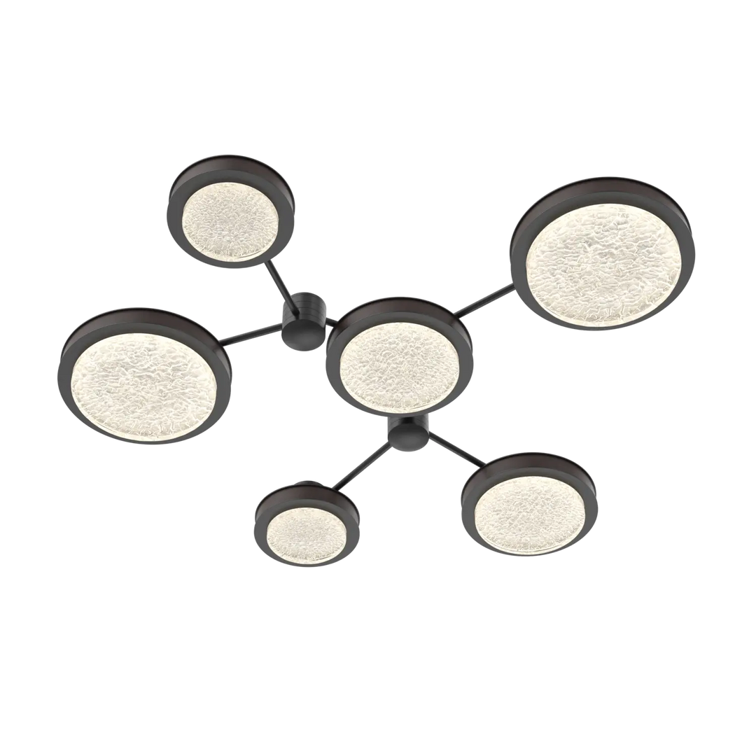 Hammerton Studio Iris Round Hub & Spoke Matte Black / 6-Piece / Cocoa Leather
