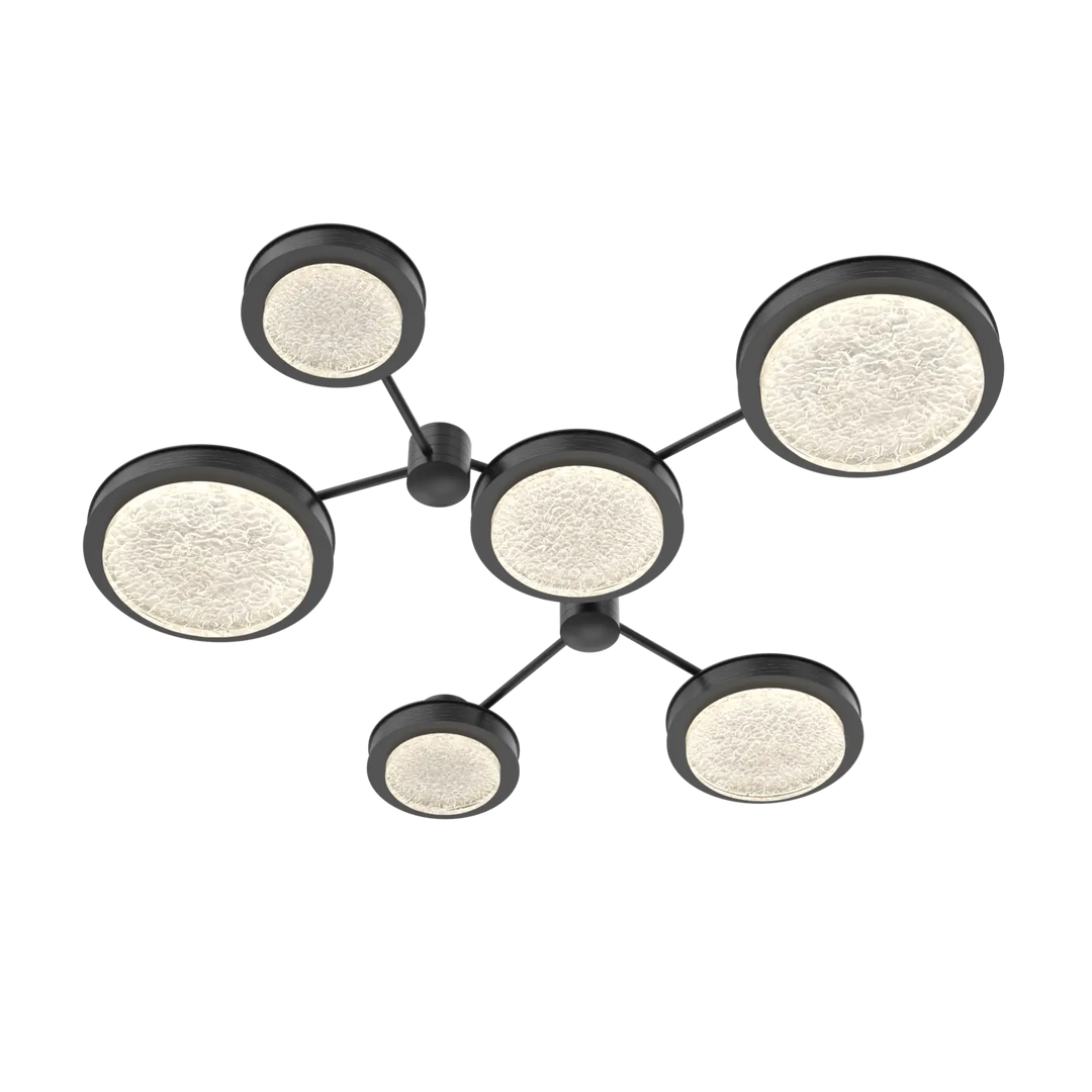 Hammerton Studio Iris Round Hub & Spoke Matte Black / 6-Piece / Dark Oak Wood