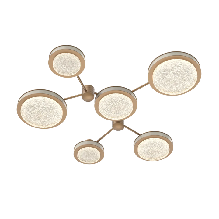Hammerton Studio Iris Round Hub & Spoke Novel Brass / 6-Piece / Light Oak Wood