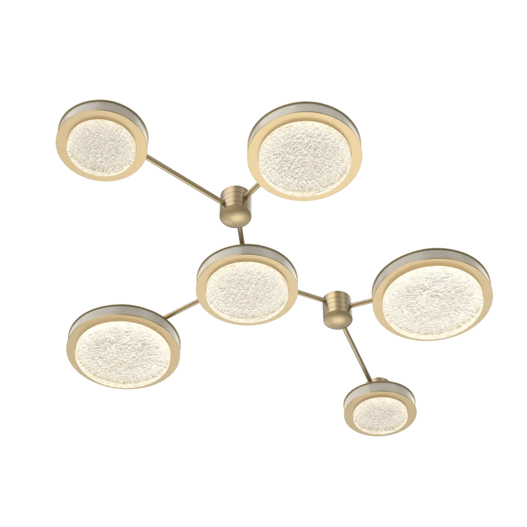 Hammerton Studio Iris Linear Hub & Spoke Gilded Brass / Light Oak Wood