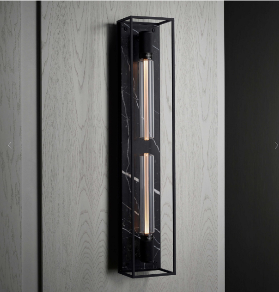 Buster + Punch Caged / X-Large Wall Sconces Buster + Punch Black Marble  