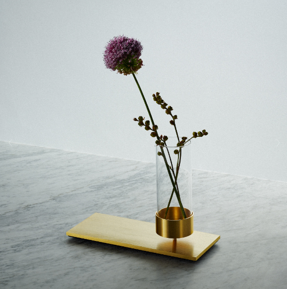 Buster + Punch Machined Vase Décor/Home Accent Buster + Punch Brass  