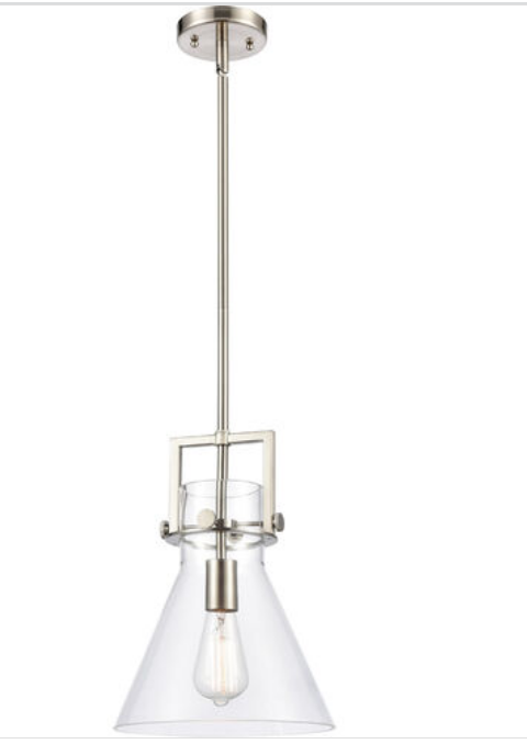 Innovations Lighting Newton 1 Light 10 inch Brushed Satin Nickel Mini Pendant l Open Box Pendants Innovations Lighting Nickel  