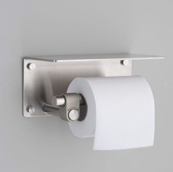 Buster + Punch Toilet Roll Holder with Shelf Bathroom Accessories Buster + Punch Steel  