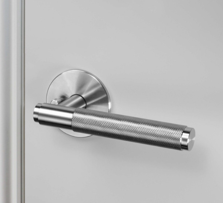 Buster + Punch Conventional Door Handle, Cross Design - PRIVACY TYPE Hardware Buster + Punch Steel  