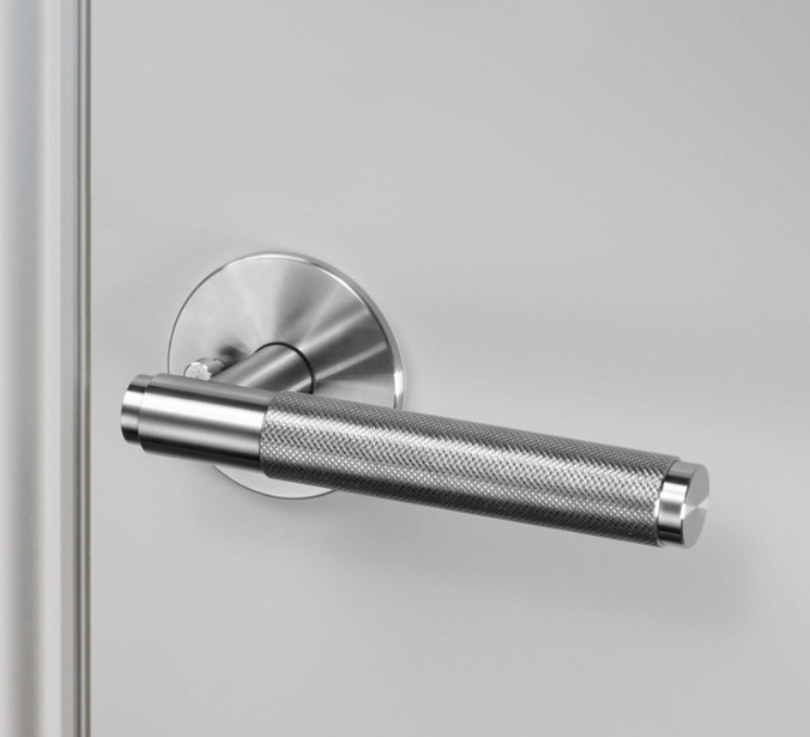 Buster + Punch Conventional Door Handle, Cross Design - PRIVACY TYPE Door Hardware Buster + Punch Steel