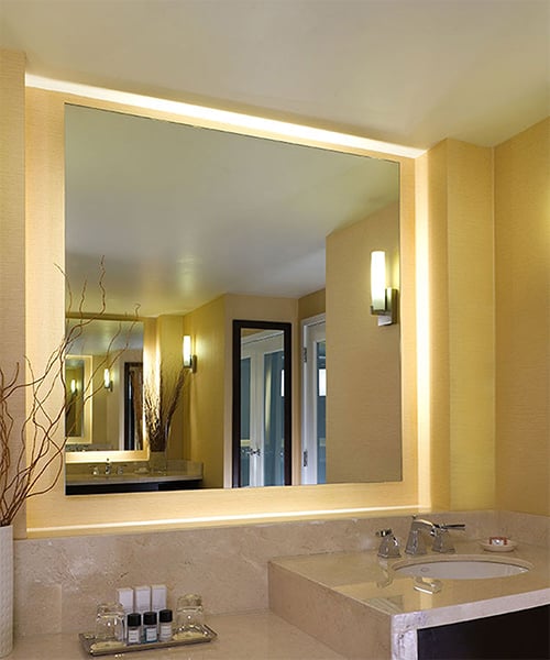 Electric Mirror Serenity™ LED Lighted Mirror LED Vanity Mirrors Electric Mirror 36 x 36 x 1.75  