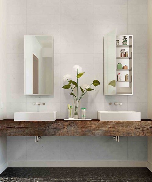 Electric Mirror Simplicity™ Mirrored Cabinet