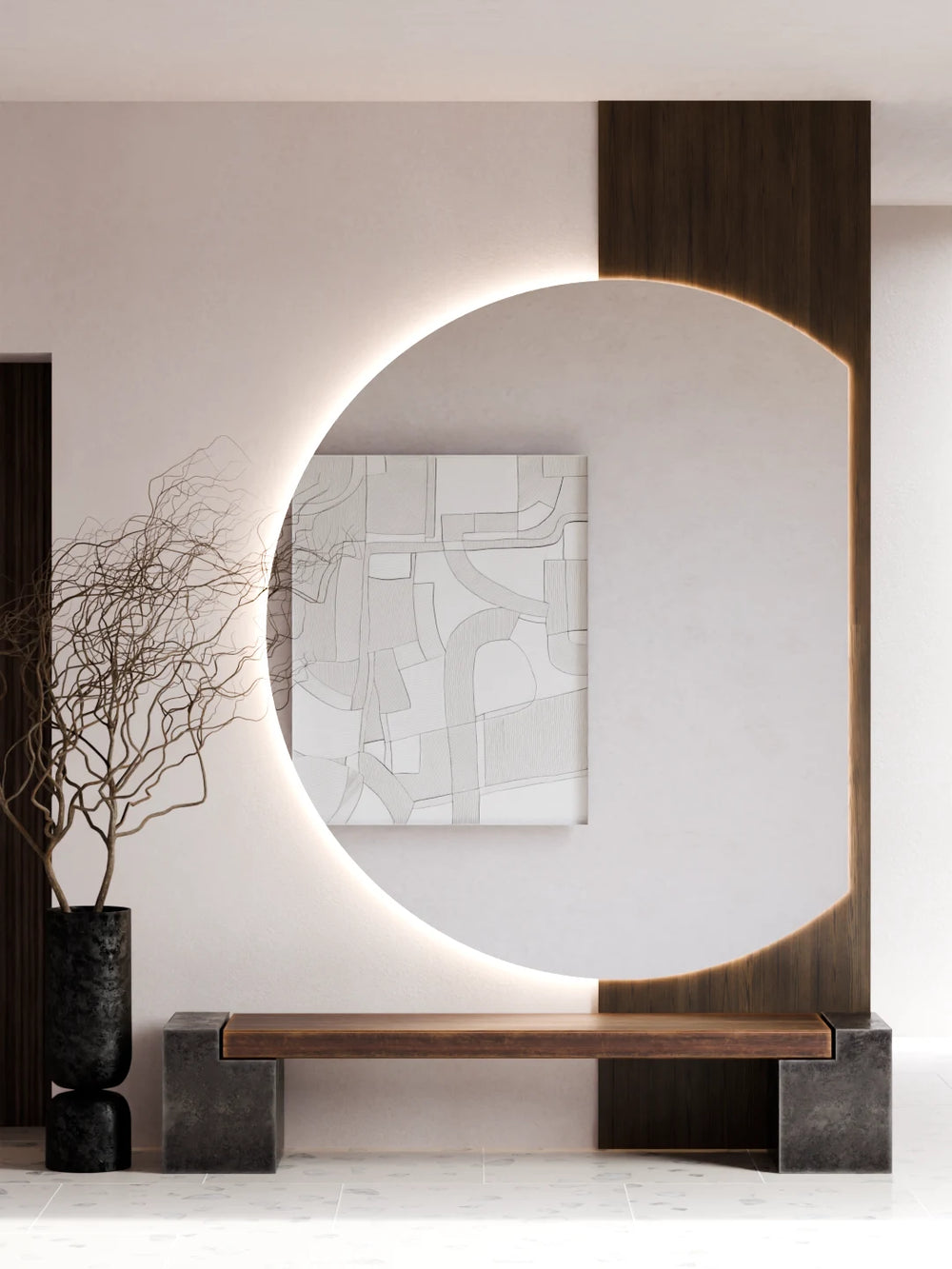 Electric Mirror Solis 60 x 72 lighted living space mirror SOL-6072
