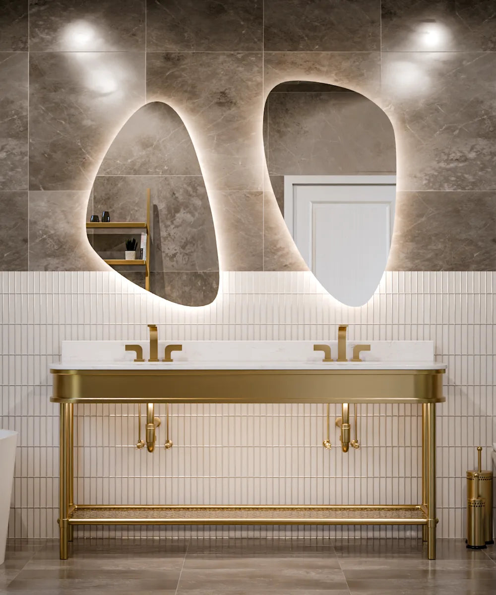 Electric Mirror Sorelle pair of organic LED lighted mirrors SOR-2640 and SOR-2644