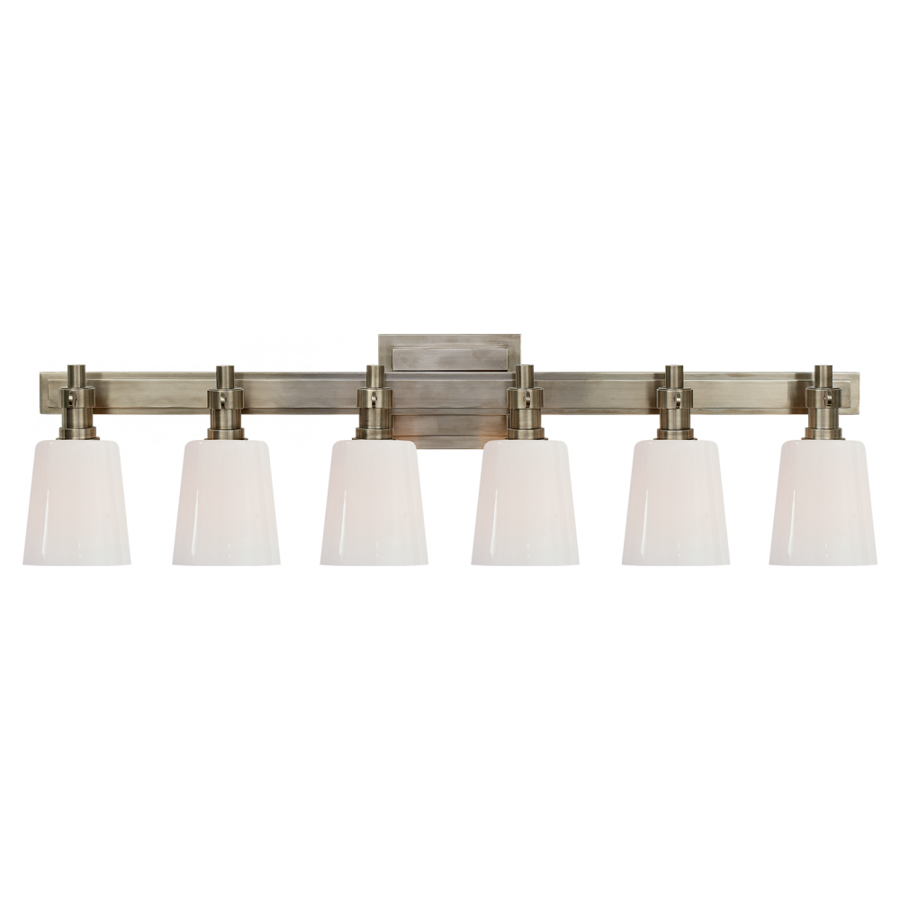 Visual Comfort & Co. Bryant Six-Light Linear Bath Sconce Vanity Lights Visual Comfort & Co.   