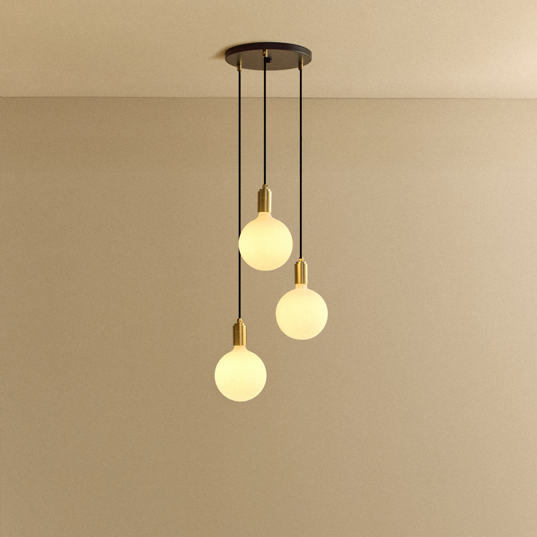 Tala Small Canopy Triple Pendant - Sphere G150 - Model CP-SET-TRI-01-US