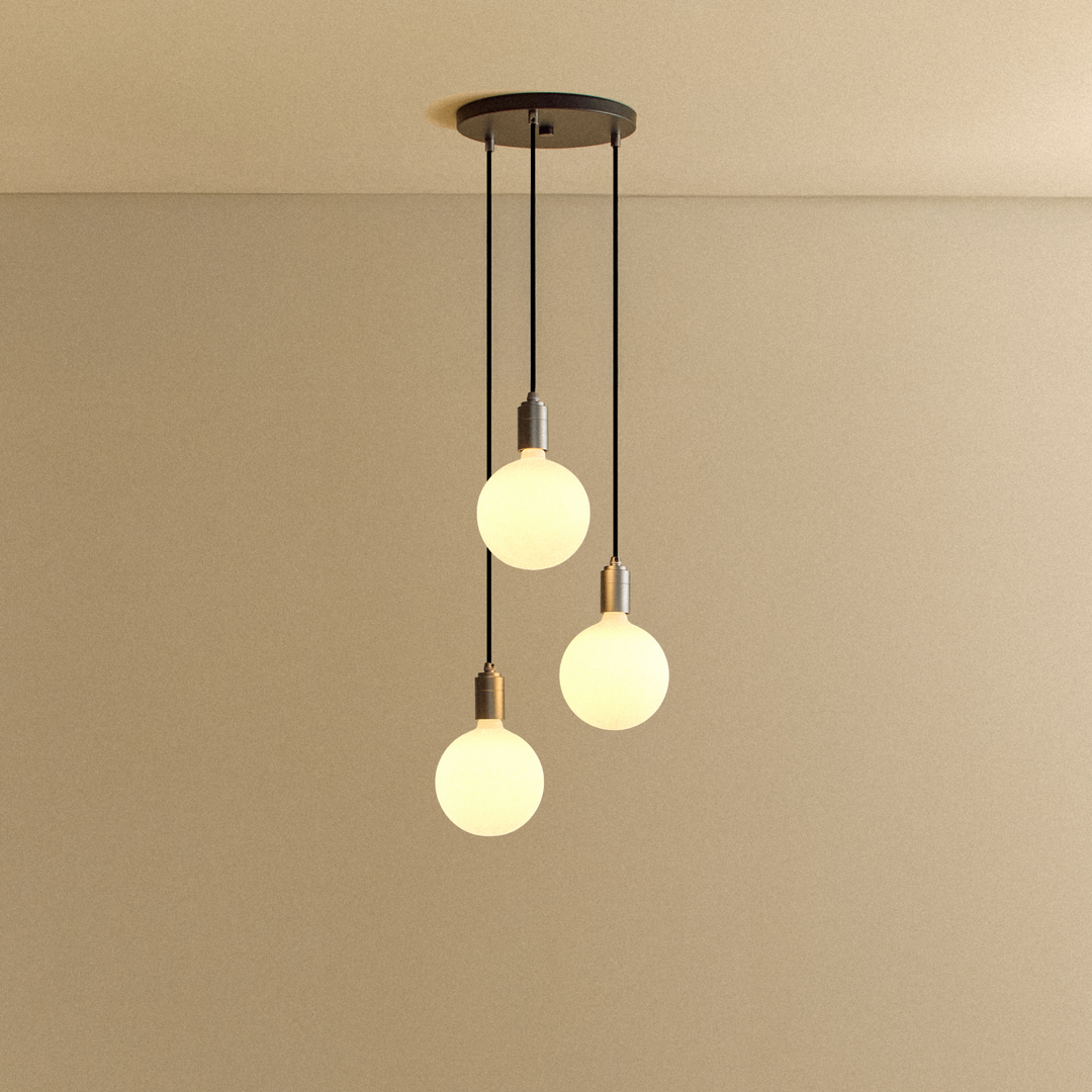 Tala Small Canopy Triple Pendant - Sphere G150 - Model CP-SET-TRI-01-US