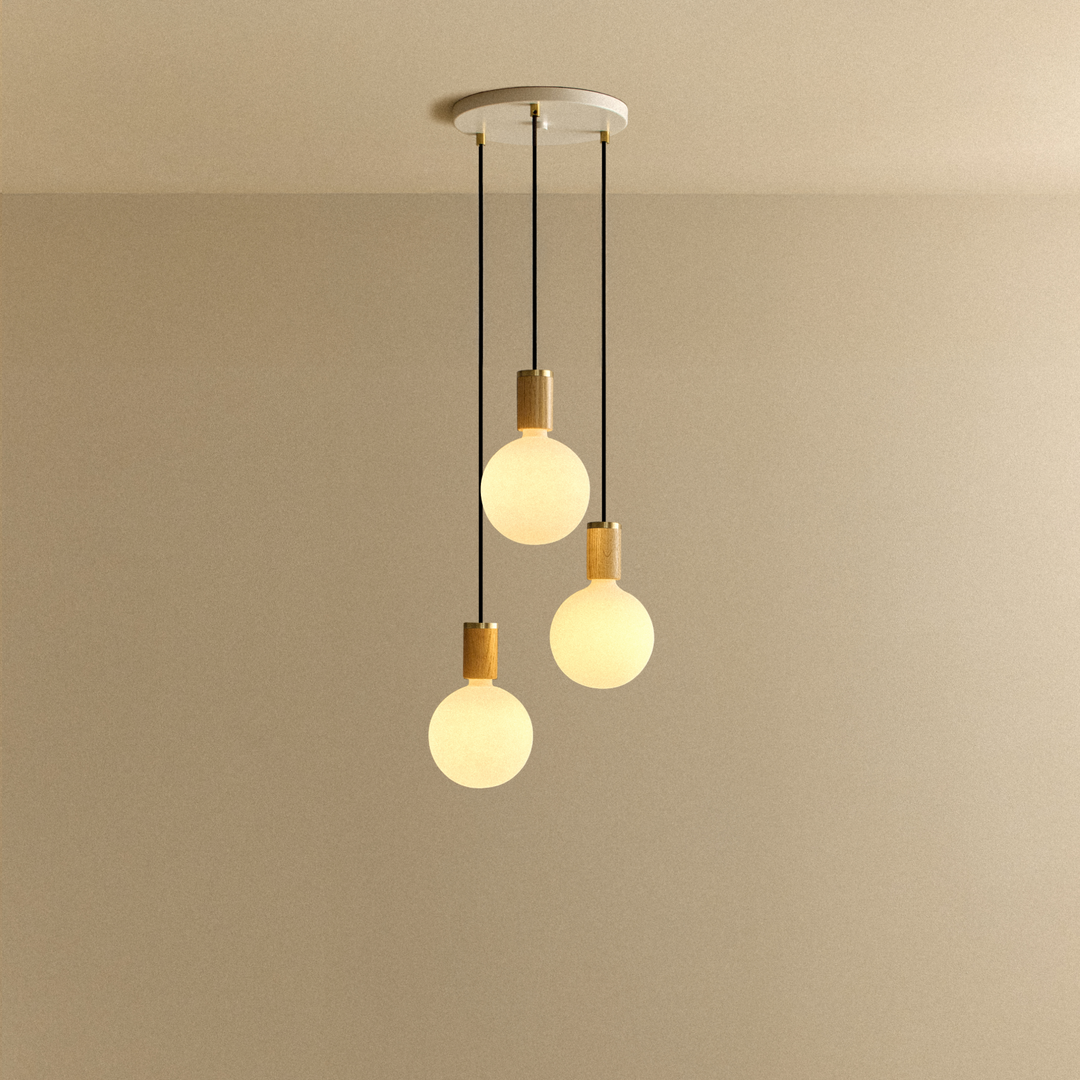 Tala Small Canopy Triple Pendant - Sphere G150 - Model CP-SET-TRI-01-US