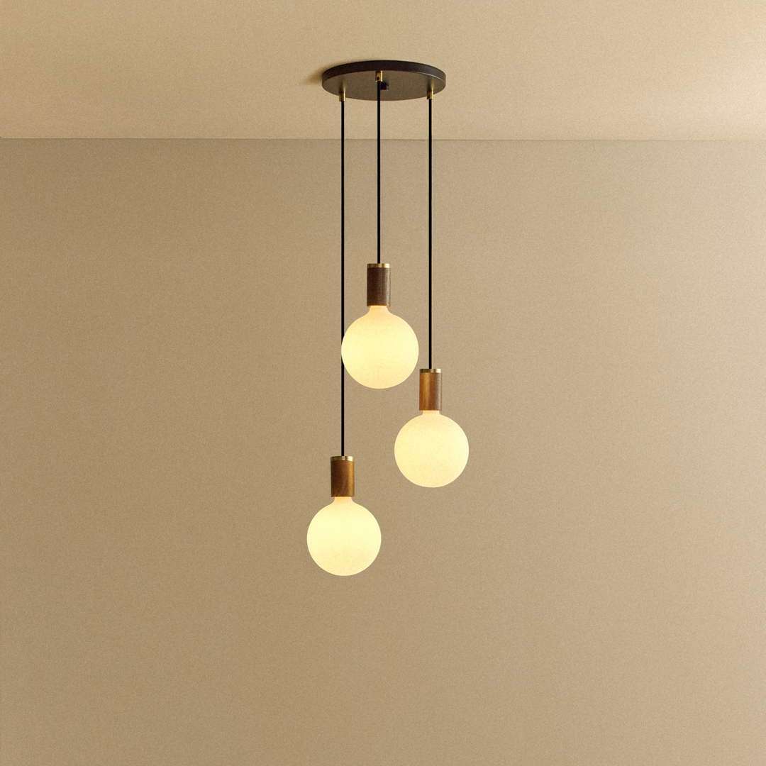 Tala Small Canopy Triple Pendant - Sphere G150 - Model CP-SET-TRI-01-US