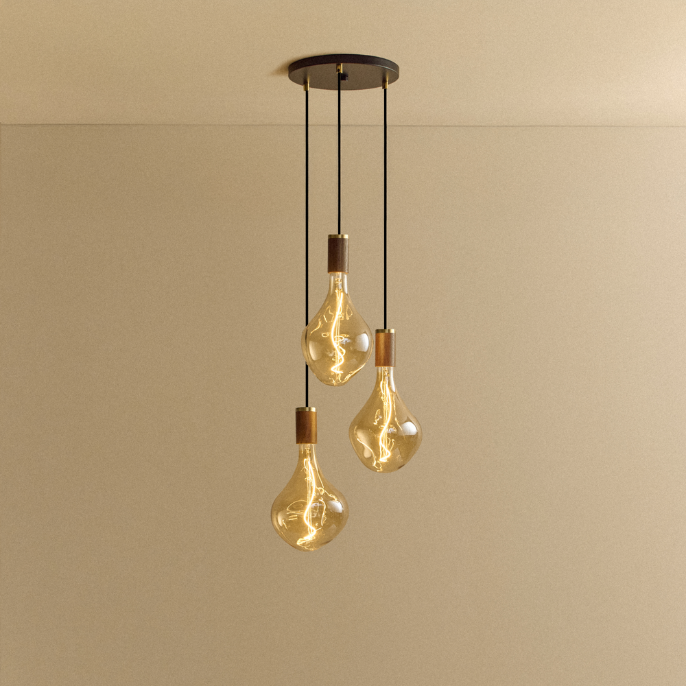 Tala Small Canopy Triple Pendant - Voronoi II - Model CP-SET-TRI-02-US