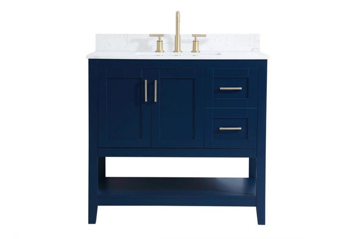 Elegant Aubrey Bathroom Vanity Bathroom Vanity Elegant 36 Blue Included