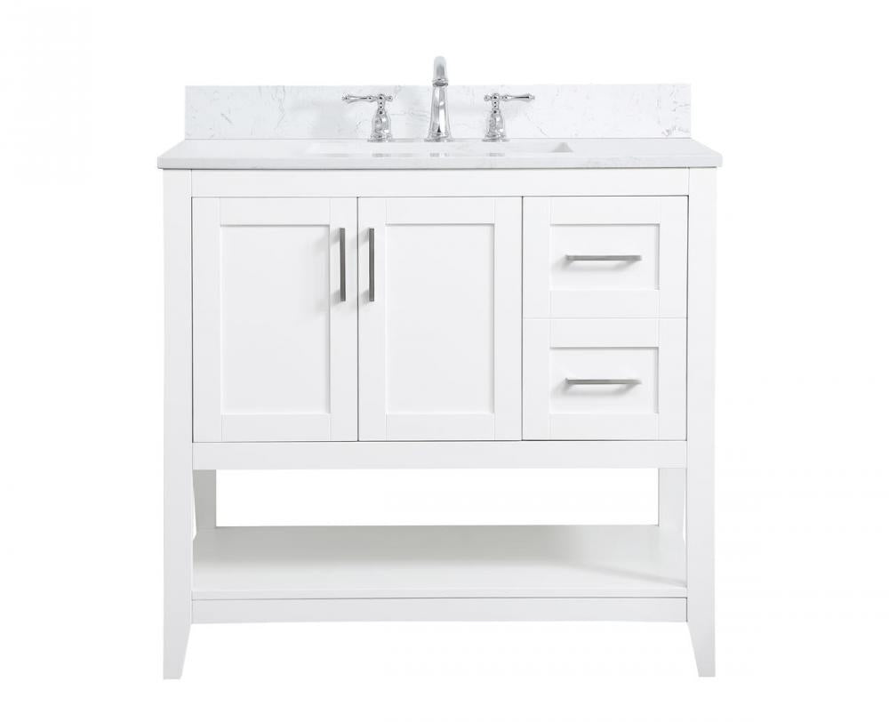 Elegant Aubrey Bathroom Vanity Bathroom Vanity Elegant 36 White Included