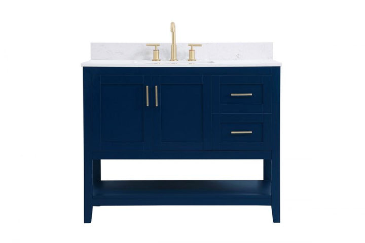 Elegant Aubrey Bathroom Vanity Bathroom Vanity Elegant 42 Blue Included