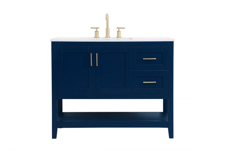 Elegant Aubrey Bathroom Vanity Bathroom Vanity Elegant 42 Blue Not Included