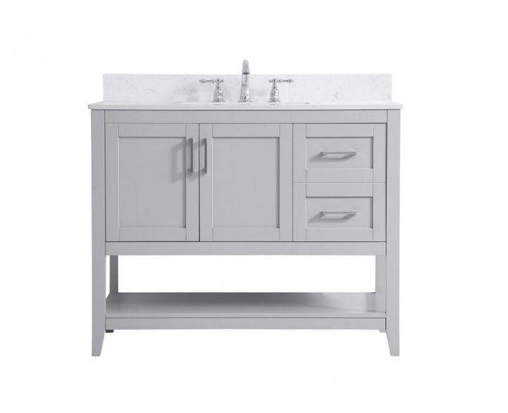 Elegant Aubrey Bathroom Vanity Bathroom Vanity Elegant 42 Gray Included