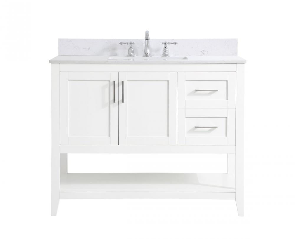 Elegant Aubrey Bathroom Vanity Bathroom Vanity Elegant 42 White Included